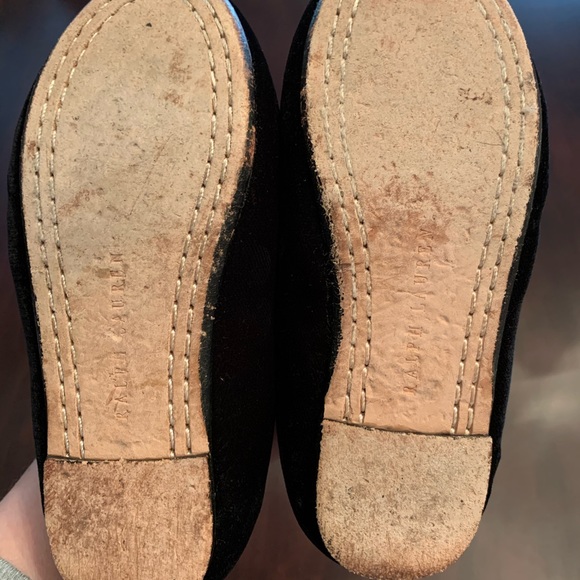 Ralph Lauren Black Velvet Skull Toddler 8.5 Flats - Picture 6 of 9